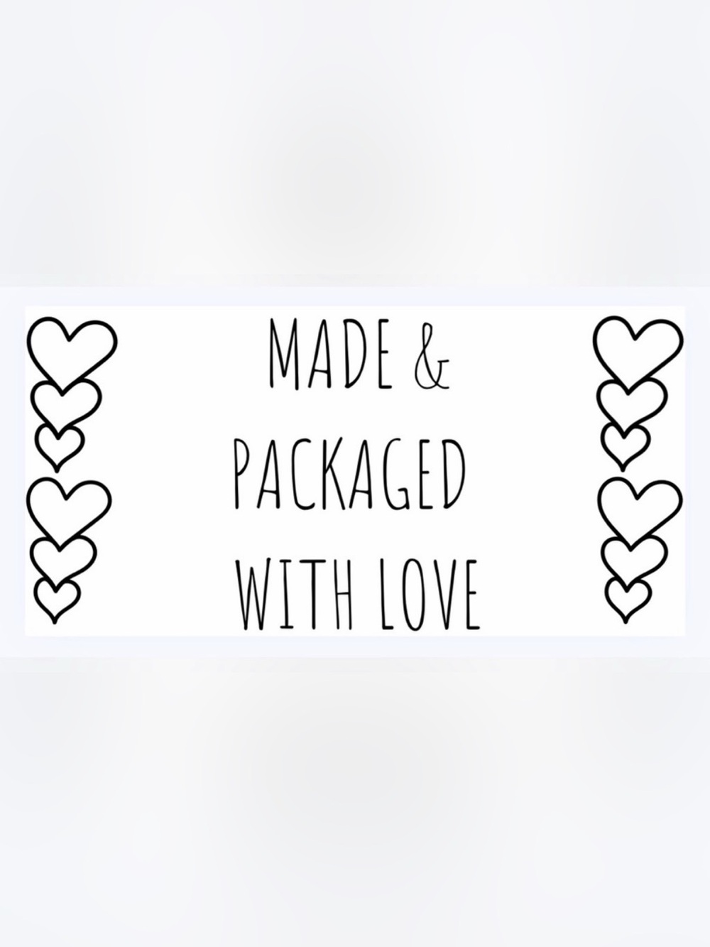 50 STICKERS - 2” x 1” - MADE & PACKAGED ‘WITH LOVE’